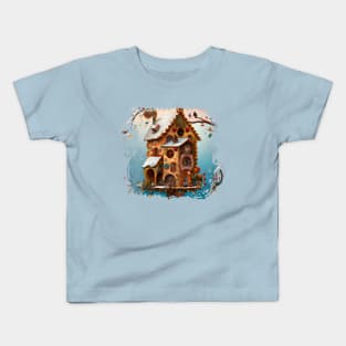 Gingerbread Bird House Kids T-Shirt